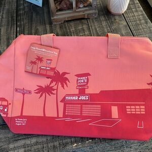 Trader Joe's Peach Tote Bag NEWLY RELEASED